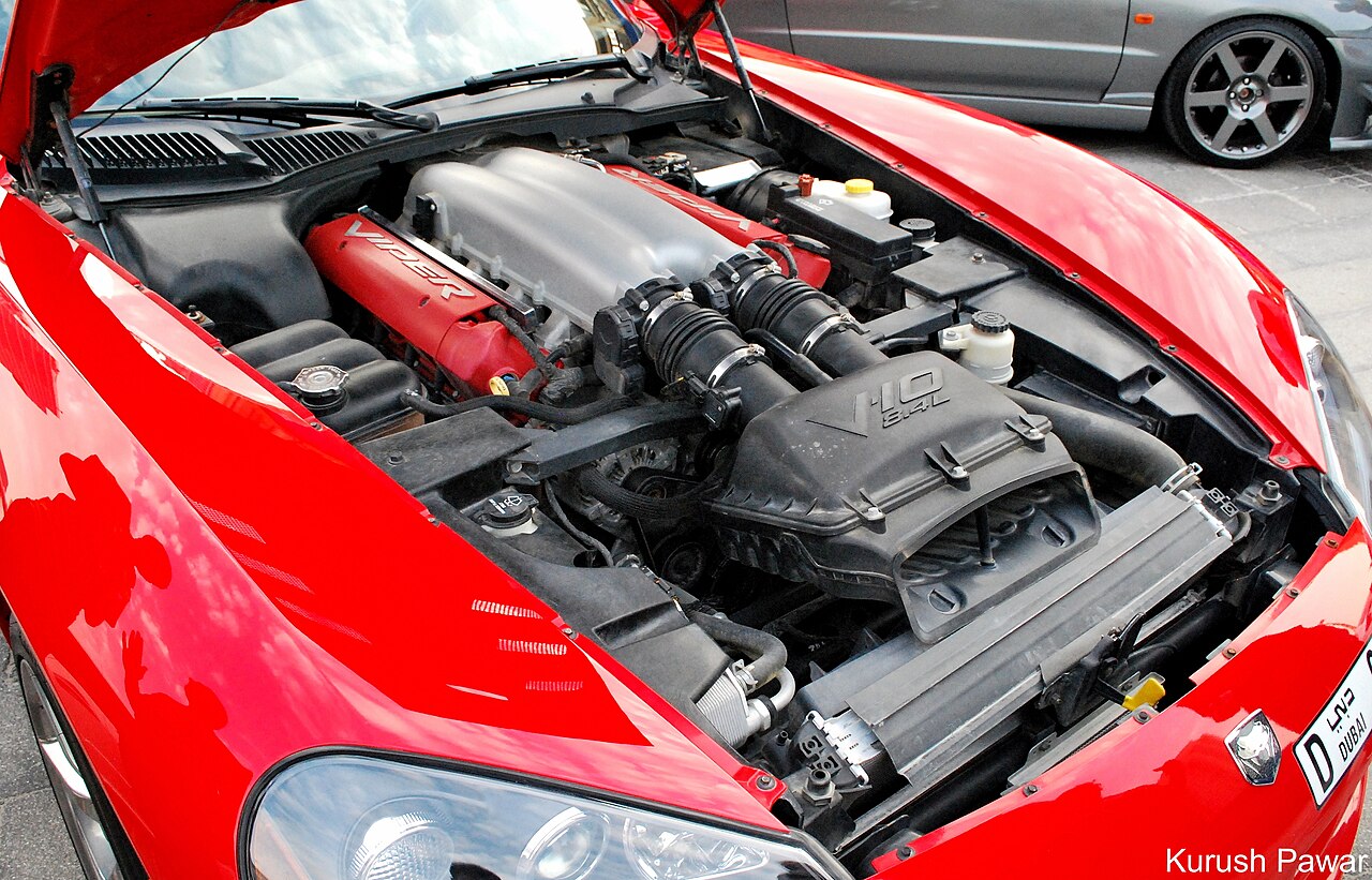 Red Dodge Viper SRT-10 parked outdoors