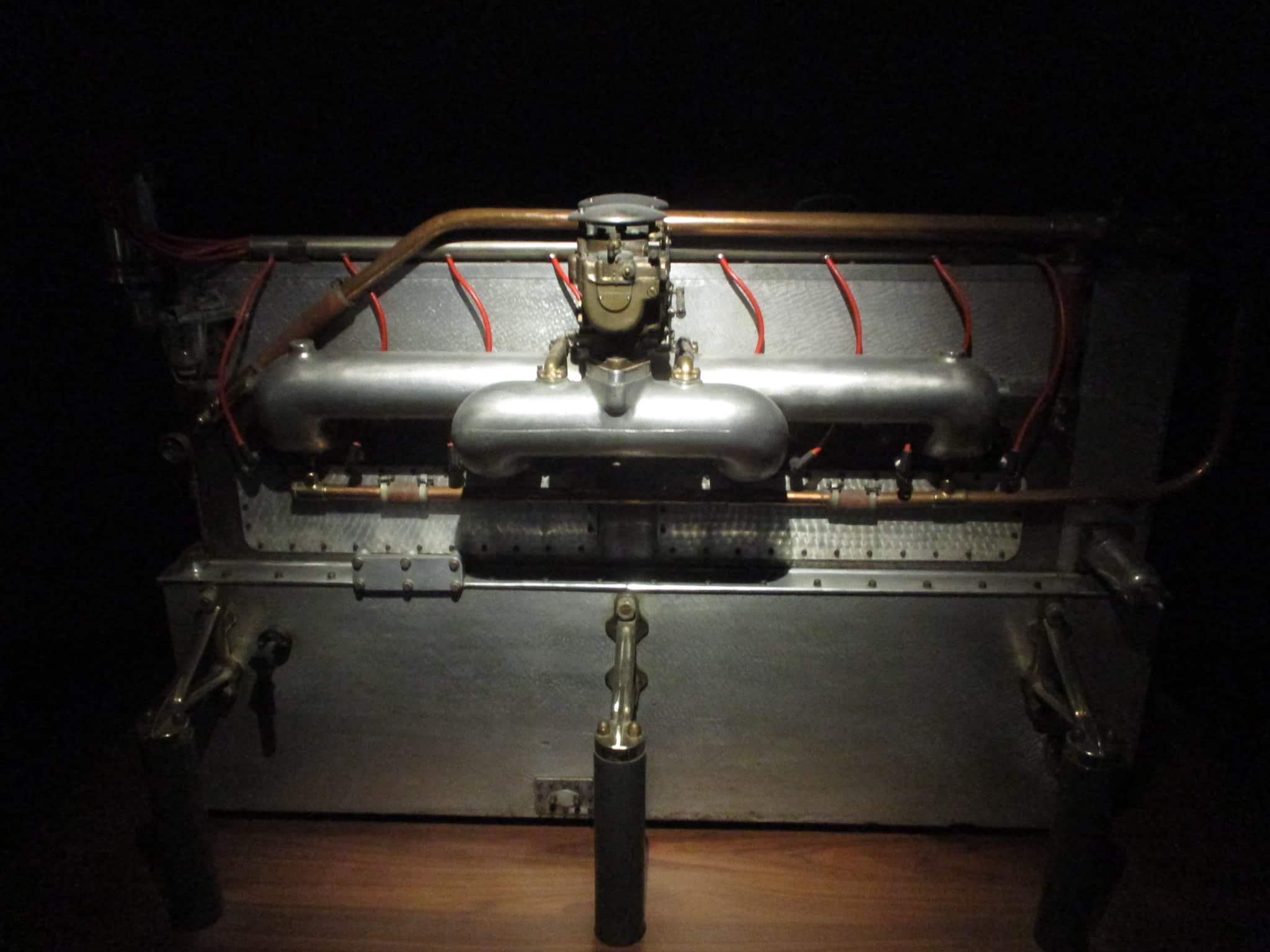Bugatti Type 41 Royale straight-eight engine on display