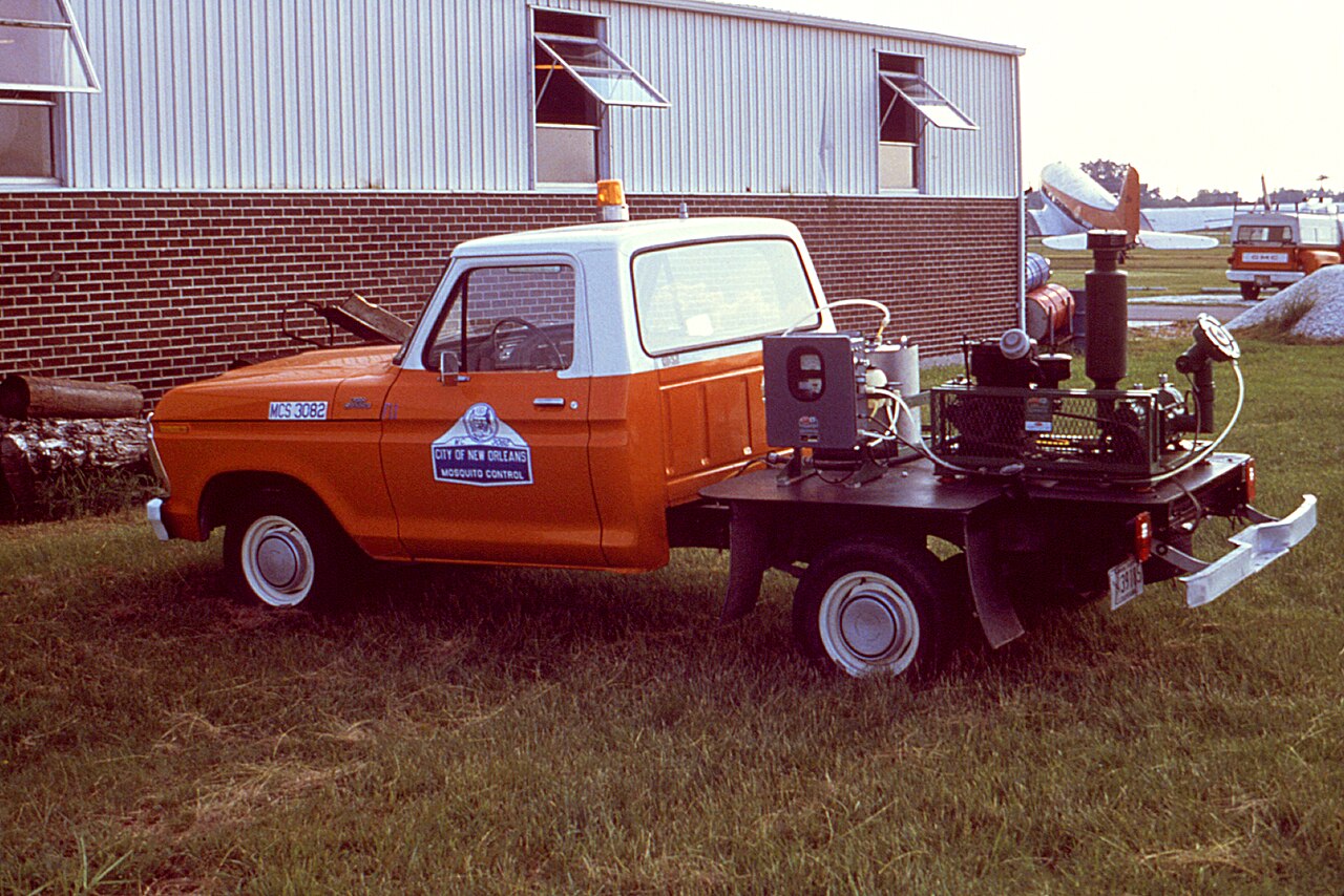 City of New Orleans mosquito-control truck photographed in 1981