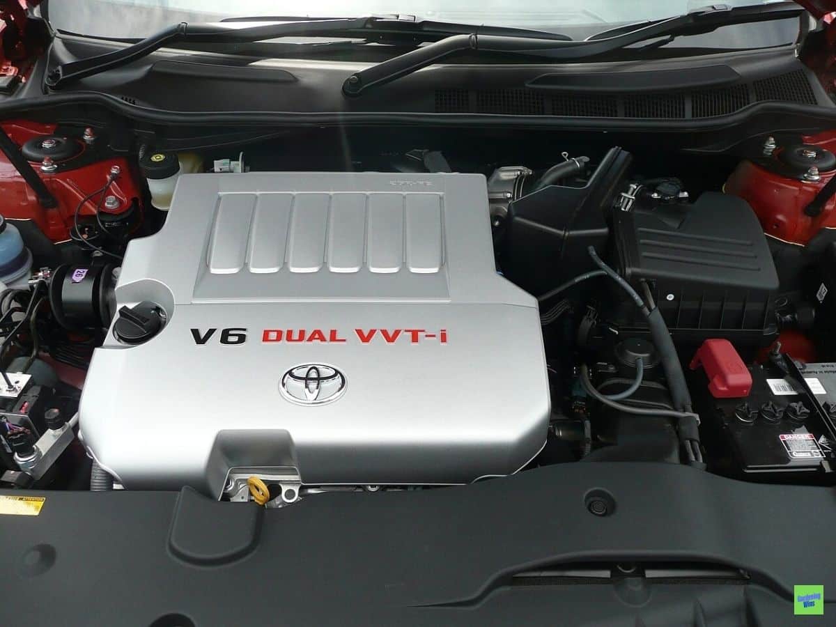 Naturally aspirated Toyota 2GR-FE V6 shown in a Toyota Aurion engine bay