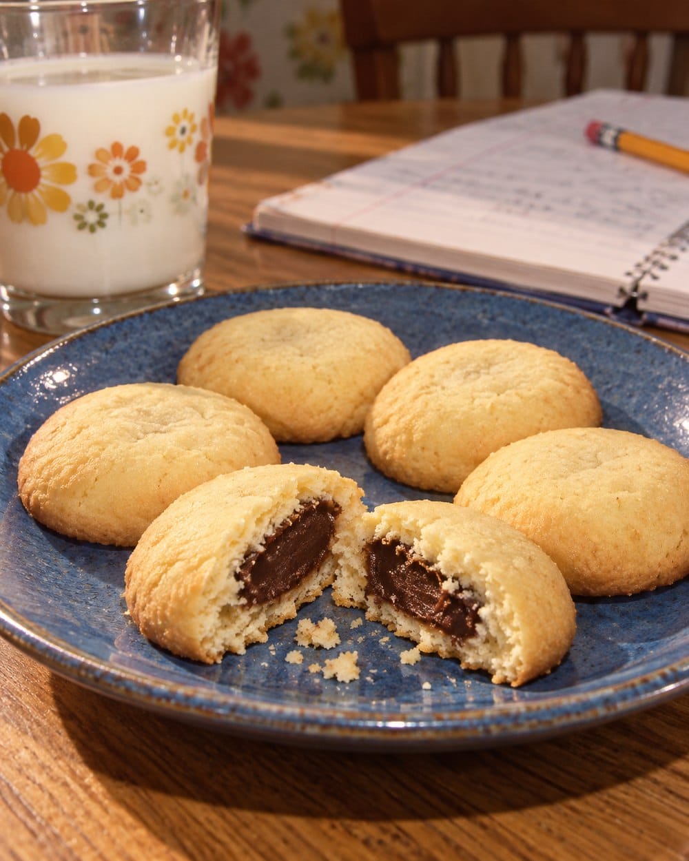 Keebler Magic Middles cookies with a chocolate-filled center exposed