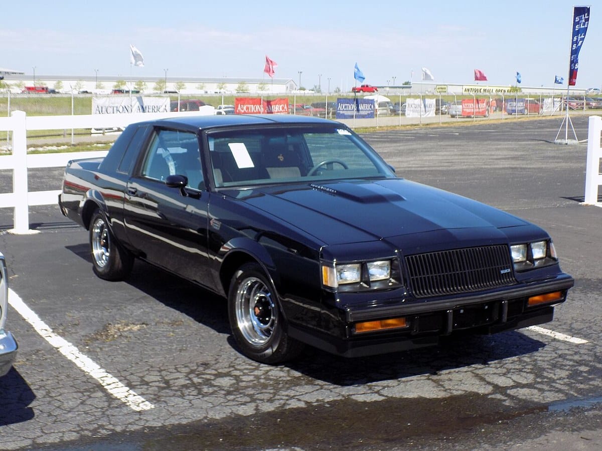 Black 1987 Buick Grand National at a car auction