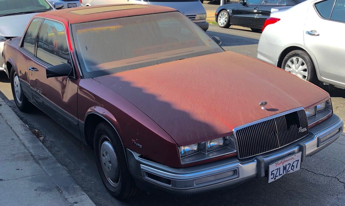 Maroon 1986 Buick Riviera T-Type