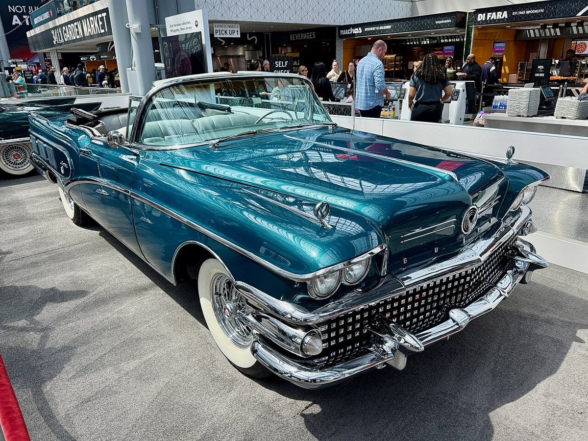 Turquoise 1958 Buick Limited convertible